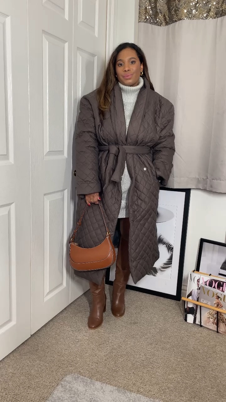Coat is Chi Chic London (linked on IG stories)
Dress is In The Style (alternative linked)
Bag is mango (alternative linked)
Belt is linked 
Tights are linked 
Boots are Office (alternative linked)

#LTKeurope #LTKmidsize #LTKstyletip