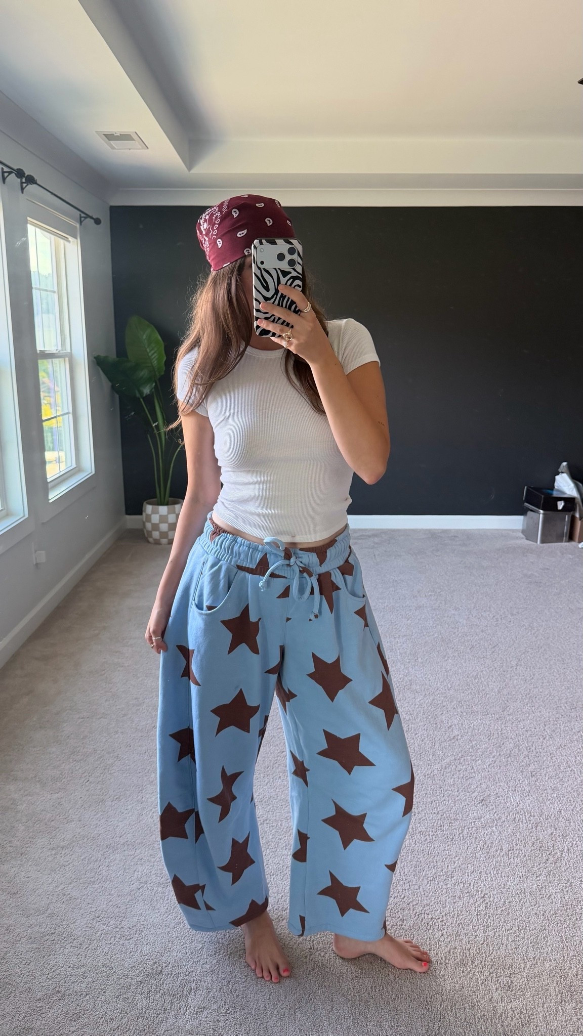 Star sweats comfy ootd wearing size small waffle knit top and medium sweatpants

#LTKootd #LTKmomlife #LTKTall