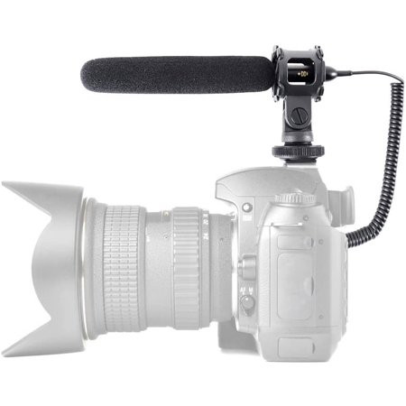 Video Shotgun Microphone-Professional Cam Mounted Back Electret Condenser External Mic-Compatible fo | Walmart (US)