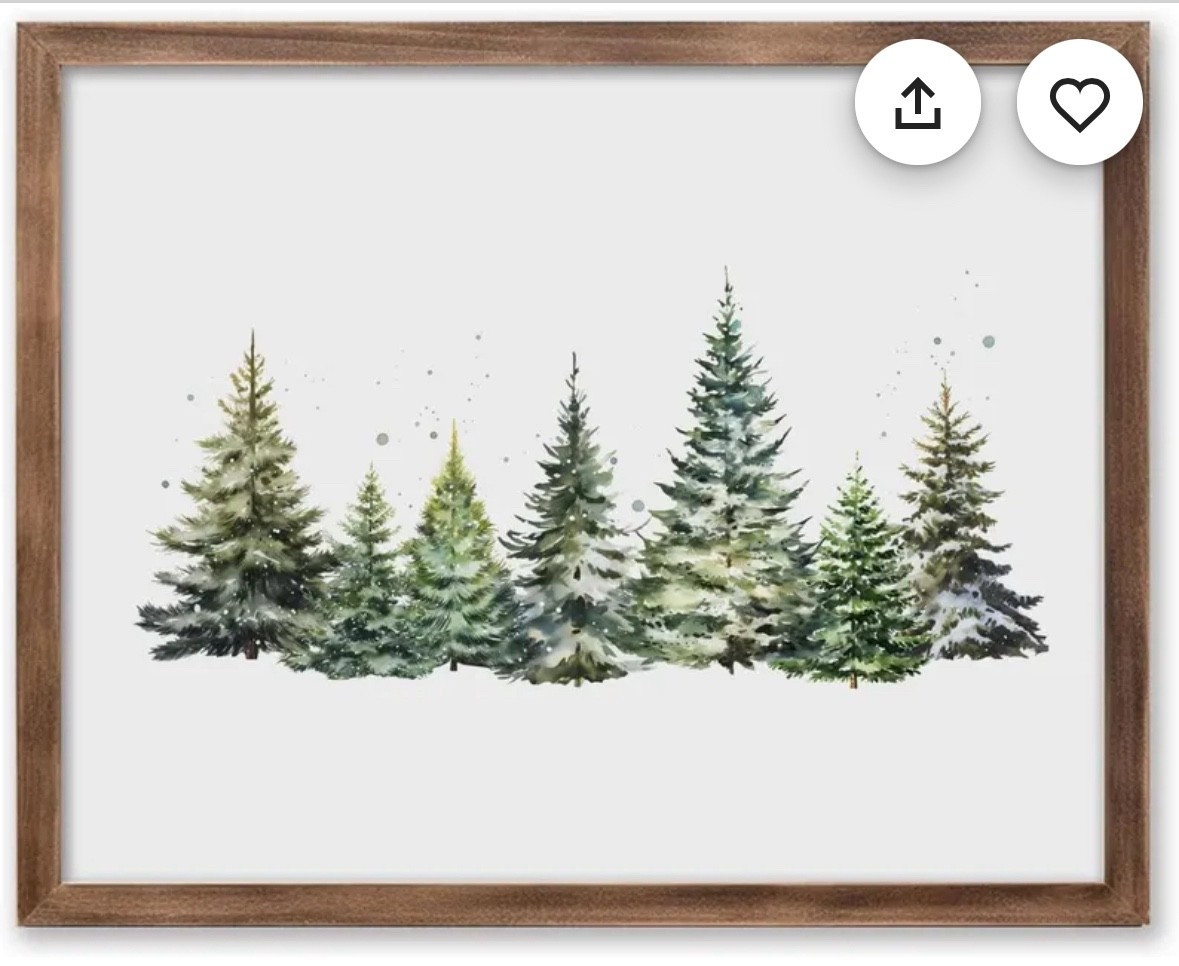 Christmas Pine Tree Poster for Xmas season (24x70)
