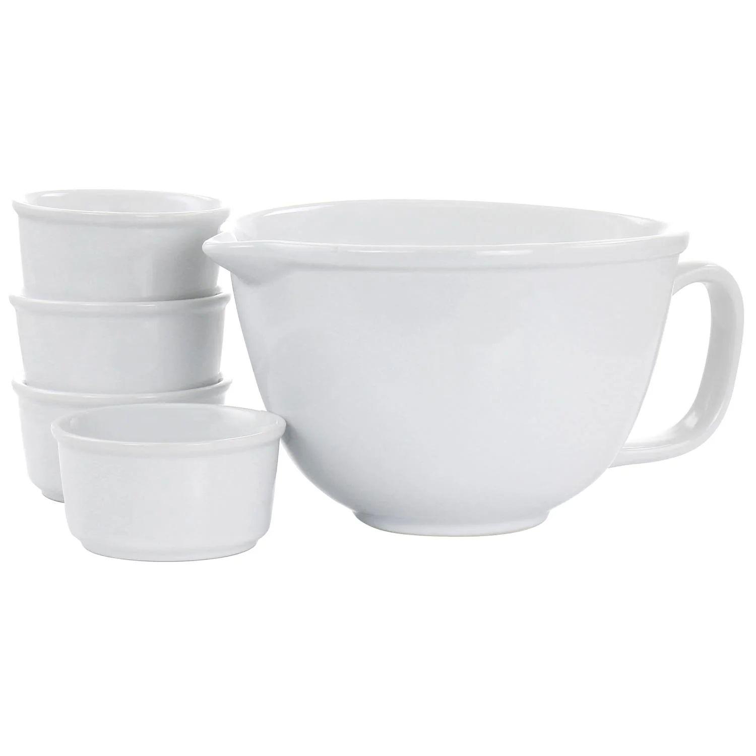 Gibson Elite Gracious Dining 5 Piece Ramekin and Mixing Bowl Set in White 5 Piece Set Lord & Taylor | Lord & Taylor