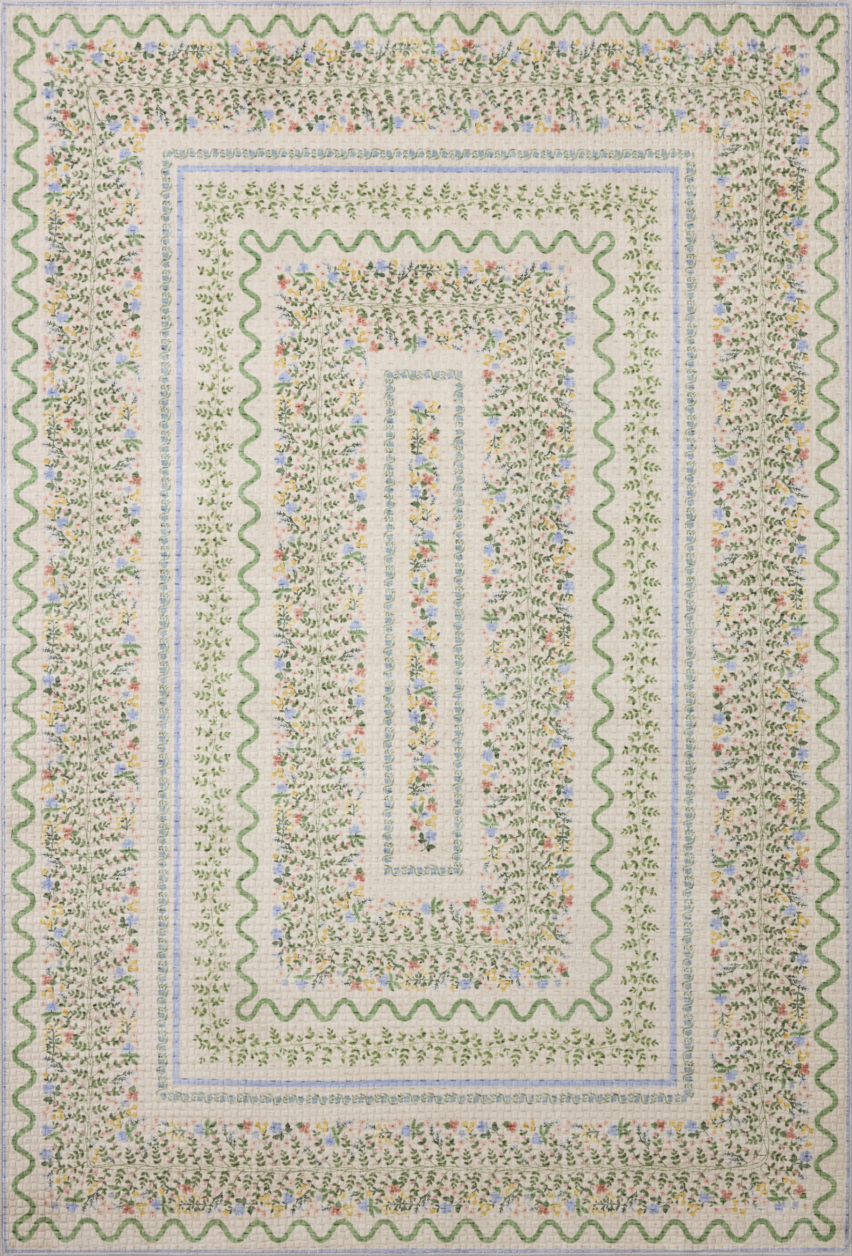 Rifle Paper Company x Loloi Orchard Ivory / Multi Machine Washable Area Rug | Wayfair North America