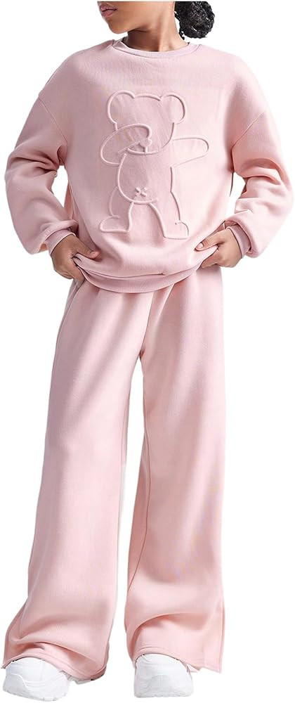 SOLY HUX Cute Clothes for Girls Sweatsuit Sets Crewneck Casual Sweatpants 2 Piece Outfits Sweatsh... | Amazon (US)
