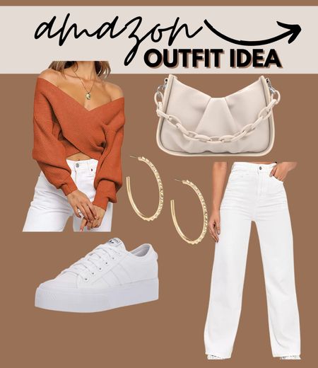 Amazon outfit idea, crop sweater, amazon finds, white jeans

#LTKunder50 #LTKshoecrush #LTKstyletip