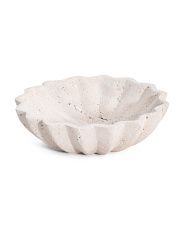 10in Fluted Travertine Stone Bowl | Marshalls