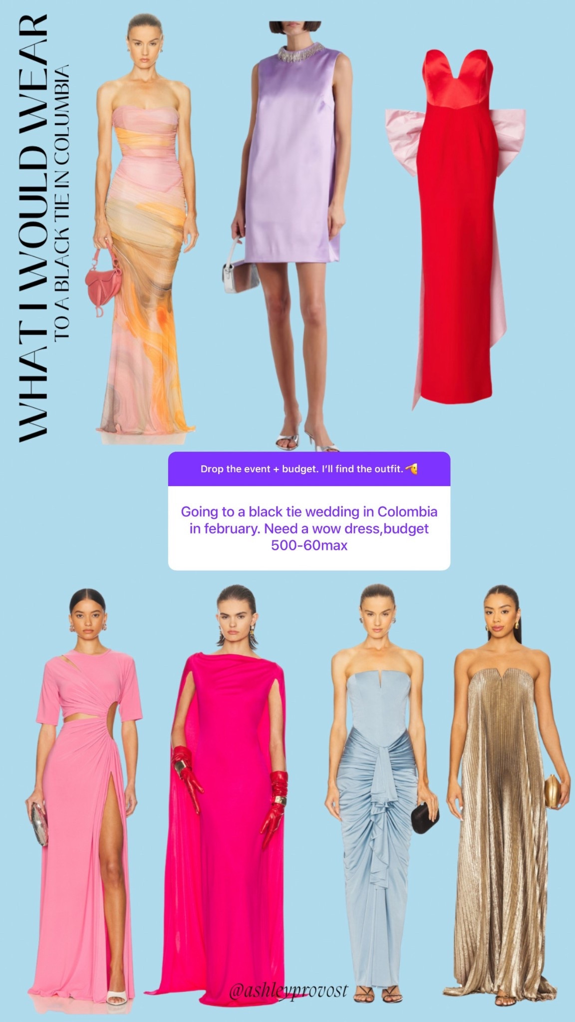 What I would wear to a black tie wedding in Columbia with a budget of $500-$600

#LTKTravel #LTKootd #LTKWedding