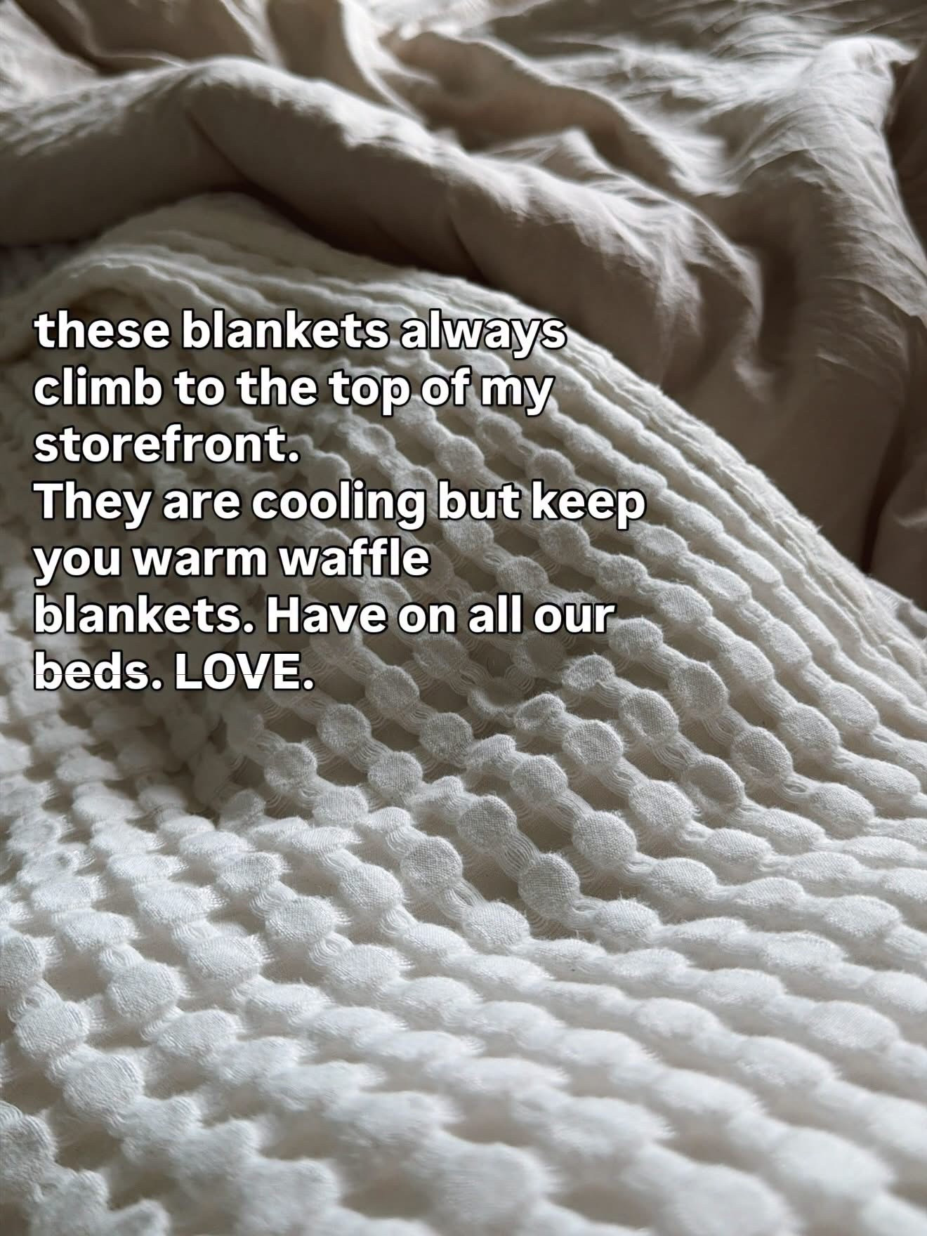 There’s a reason these Amazon waffle blankets keep climbing to the top of my best sellers! 🤍 They’re lightweight and cooling but still keep you cozy, and I have them on EVERY bed in our house! They actually remind me of my favorite bath towels, which I linked for you too because they’re just as good! 😍

Amazon home finds, waffle weave blanket, cooling blanket