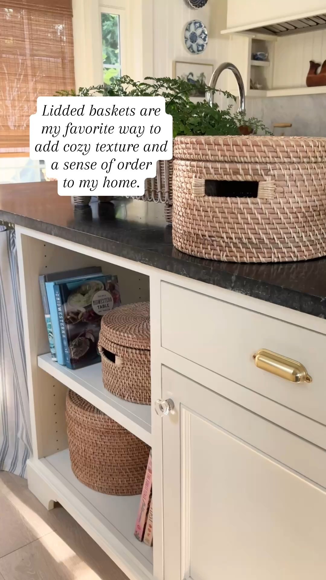 Lidded baskets are my favorite way to add cozy texture and a sense of order to my home. 🤍 They make “a place for everything” feel doable—and add beauty + function to the everyday. ✨ 

I just got these new rattan baskets for my kitchen from @thecontainerstore — they will be perfect for storing little kitchen essentials! 

#Ad #Paidlink @thecontainerstore #TheContainerStore 

#LTKSaleAlert #LTKSeasonal #LTKHome