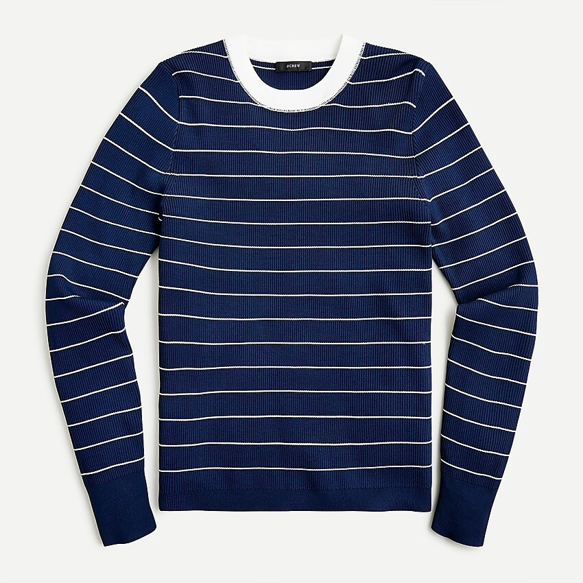 Ribbed crewneck sweater in stripe | J. Crew US