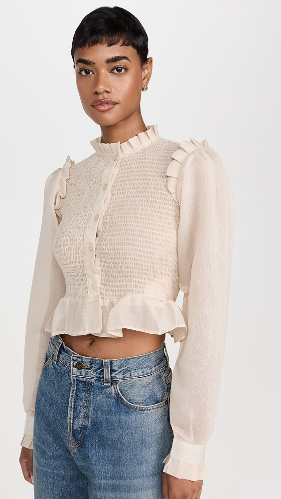 Rendoll Smocked Oversized Sleeve Blouse | Shopbop | Shopbop