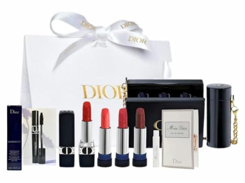 Dior Minaudiere Rouge Lipsticks and Mini Cell Energy Skincare Holiday Gift Set Limited Edition | Amazon (US)