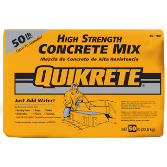 QUIKRETE 50 Pound(s) High strength Concrete mix | Lowe's