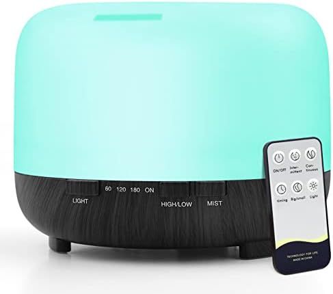 Amazon.com: Aromatherapy Essential Oil Diffuser for Room: 500ml Aroma Air Humidifier Remote Contr... | Amazon (US)