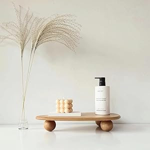 DEAMACE Wood Riser for Display, Wooden Pedestal Stand for Decor, Wood Display Tray for Candles Pl... | Amazon (US)