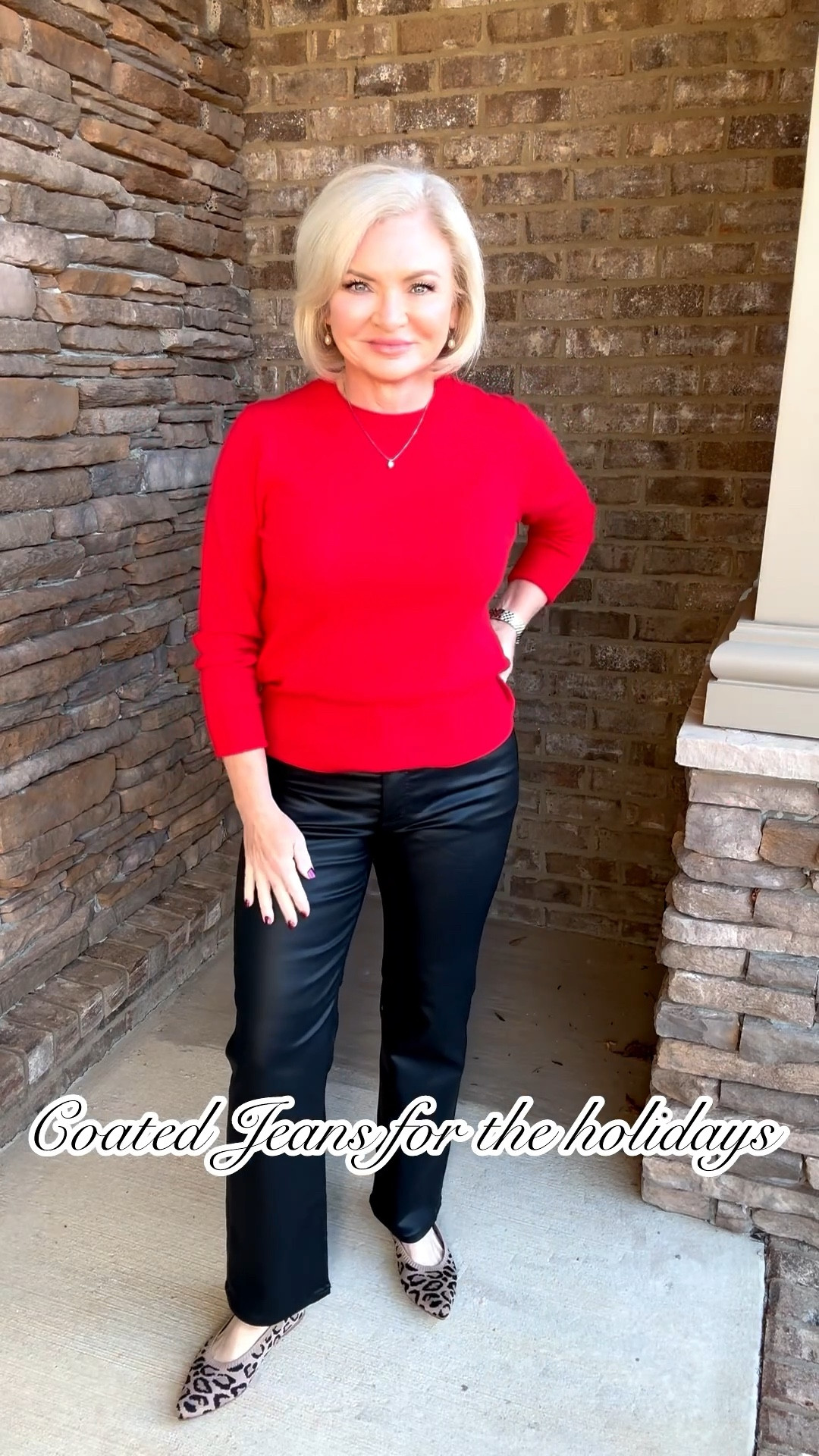 Loving these coated jeans, they’re so versatile for the holidays! I’m wearing a 4 Petite.
Holiday outfits
Fashion over 40
Petite fashion
Midlife fashion
Gen X Style

#stylewithserena
#petitefashion
#midlifefashion
#fashionover40
#genxstyle

#LTKPetite #LTKOver40 #LTKHoliday