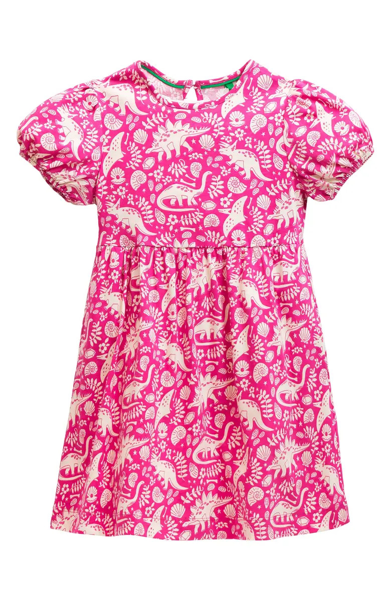 Mini Boden Kids' Puff Sleeve Cotton Jersey Dress | Nordstrom | Nordstrom