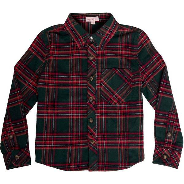 Boys John Shirt in Evergreen Plaid | Maisonette