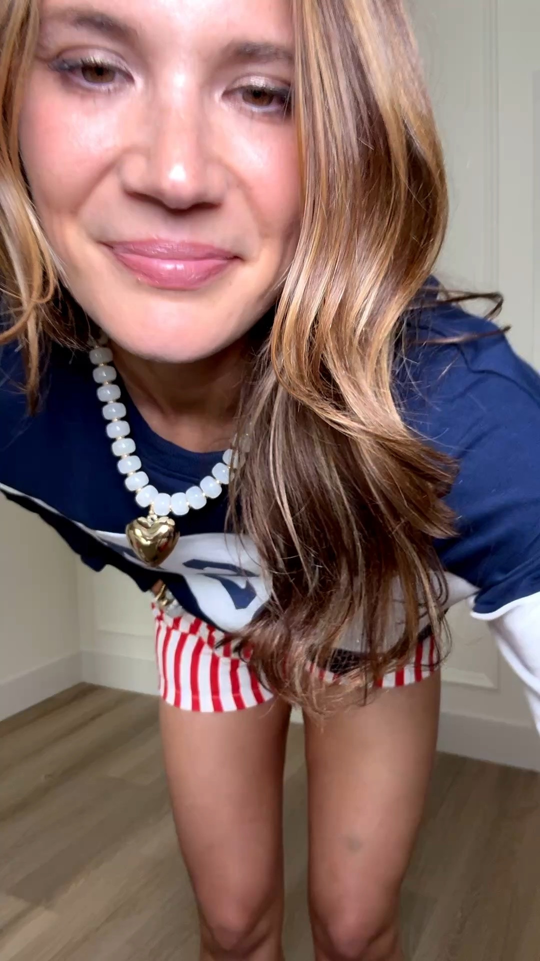 This casual sporty look is perfect for summer weekends, patriotic celebrations, or casual outings. The navy USA sweatshirt paired with red and white striped shorts and sneakers makes a fun, preppy, and comfortable outfit for sunny days. Effortless style for a bold, playful, and all-American vibe.

USA sweatshirt, striped shorts, summer weekend outfit, casual preppy style, patriotic outfit, sporty casual look, comfortable summer outfit, fun summer style, StangandCo

#LTKootd #LTKSeasonal #LTKTall