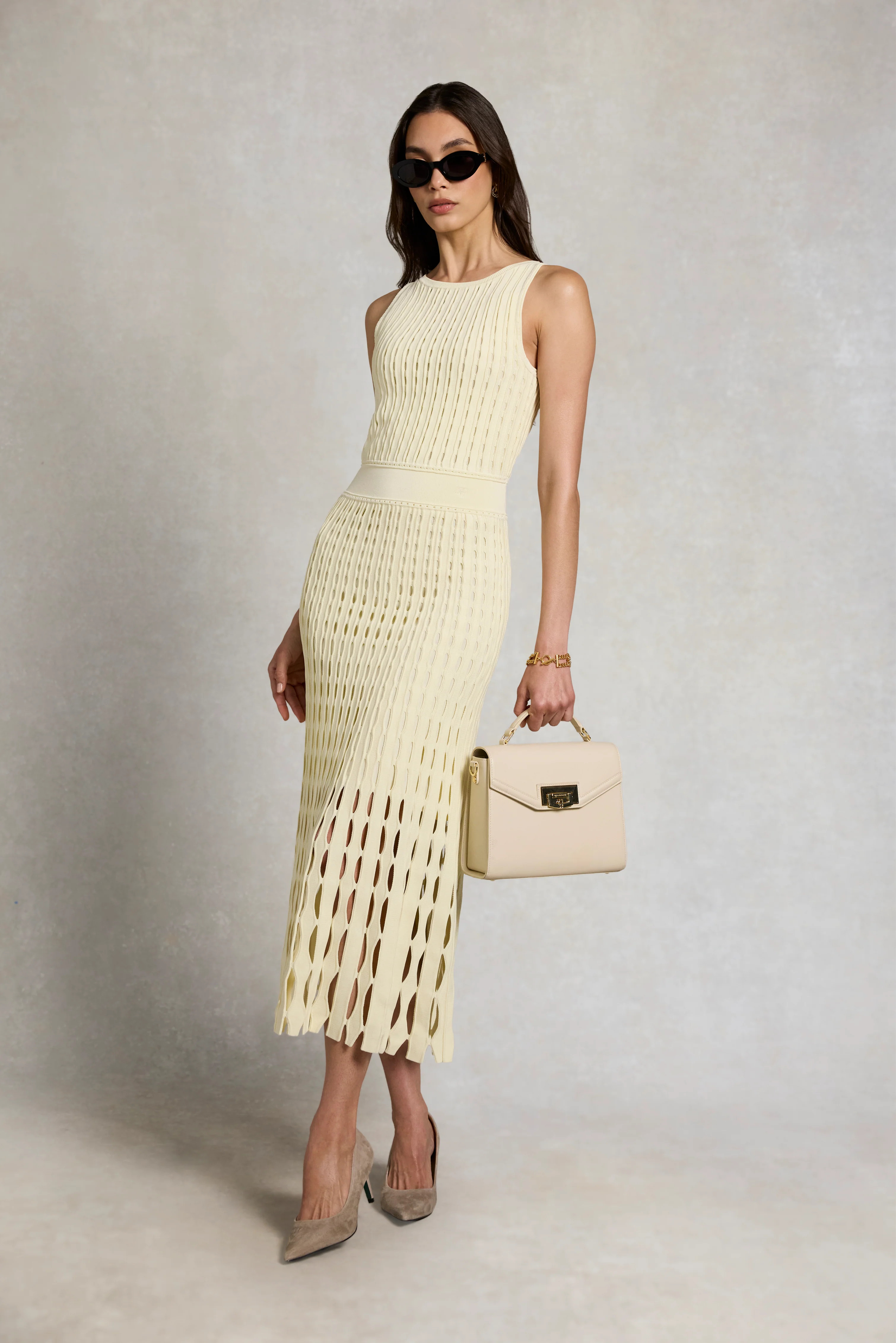 Katrina Dress (Soft Yellow) | Holland Cooper
