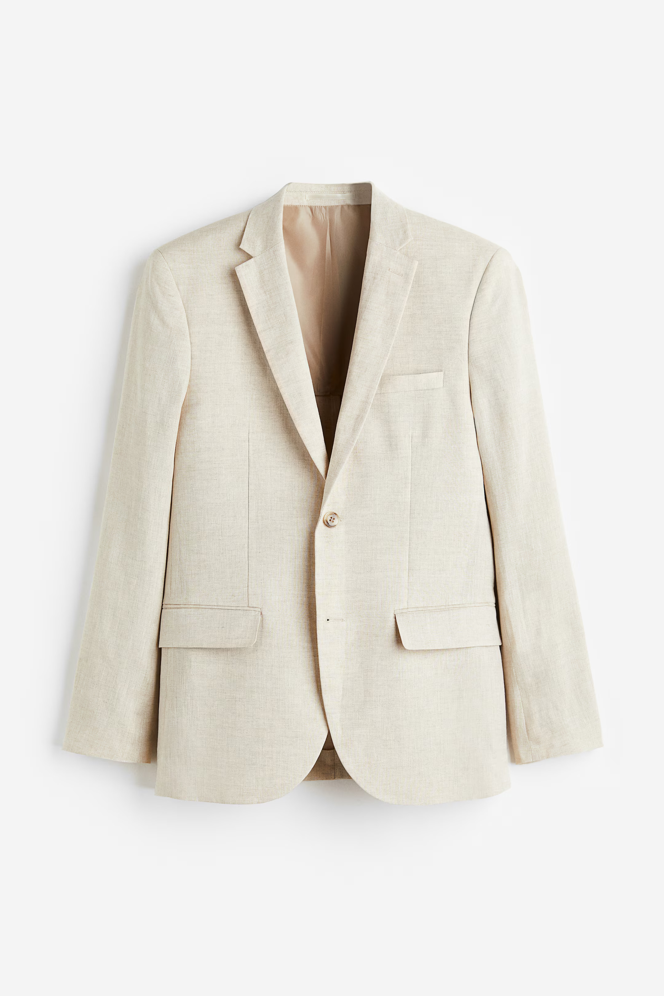 Slim Fit Linen JacketNot saved to favorites$99.00Color:Light beigePlease select a size  34R  ... | H&M (US + CA)