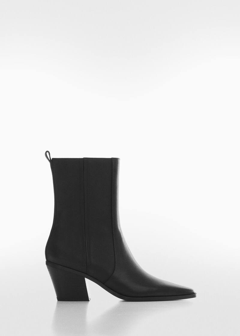 Heel leather ankle boot | MANGO (US)