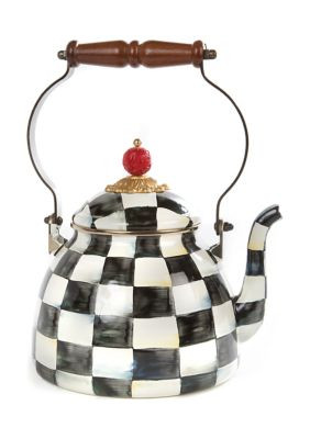Mackenzie-Childs Courtly Check Enamel 2 Quart Tea Kettle | Belk
