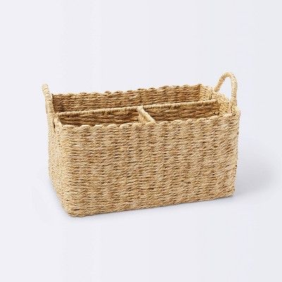 Woven Diaper Caddy with Dividers - Cloud Island&#8482; Natural Woven | Target