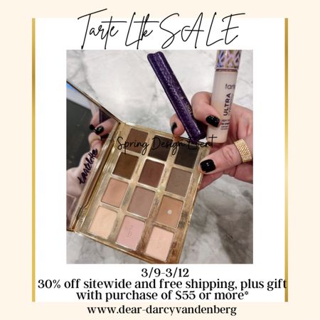 Tarte LTK in app sale

30% off sitewide and free shipping, plus gift with purchase of $55 or more*

A few of my favorite things…
And a few I ordered!

Grab some of my Favorites and a couple of the New viral beauty products!

Vegan/clean products 

-Creamy Shape tape concealer,
Creamy is a must
And I use under my eyes.

-maracuja juicy lip & cheek shift 
Viral new product so good

- Tartelette energy Amazonian clay palette  beautiful eyeshadow colors

- Tarte drink H20 24 hour hydrating serum and it really hydrates your skin so well!

-shape tape glow bar - gives you a great glow  

- Cake batter body butter- so moisturizing and smells so very good

- juicy glow tint
Give your skin that dewy glow look



#LTKSale #LTKbeauty #LTKsalealert