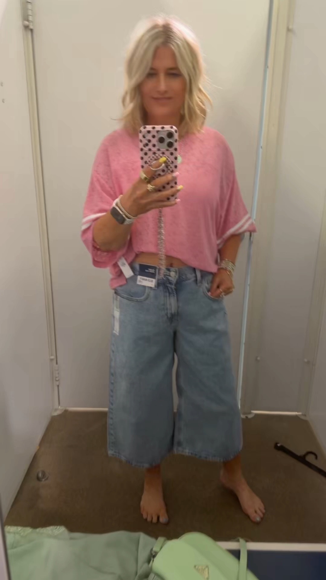 Had to try the famous cropped jeans from Old Navy and I love them! 🩷

#LTKootd #LTKmomlife