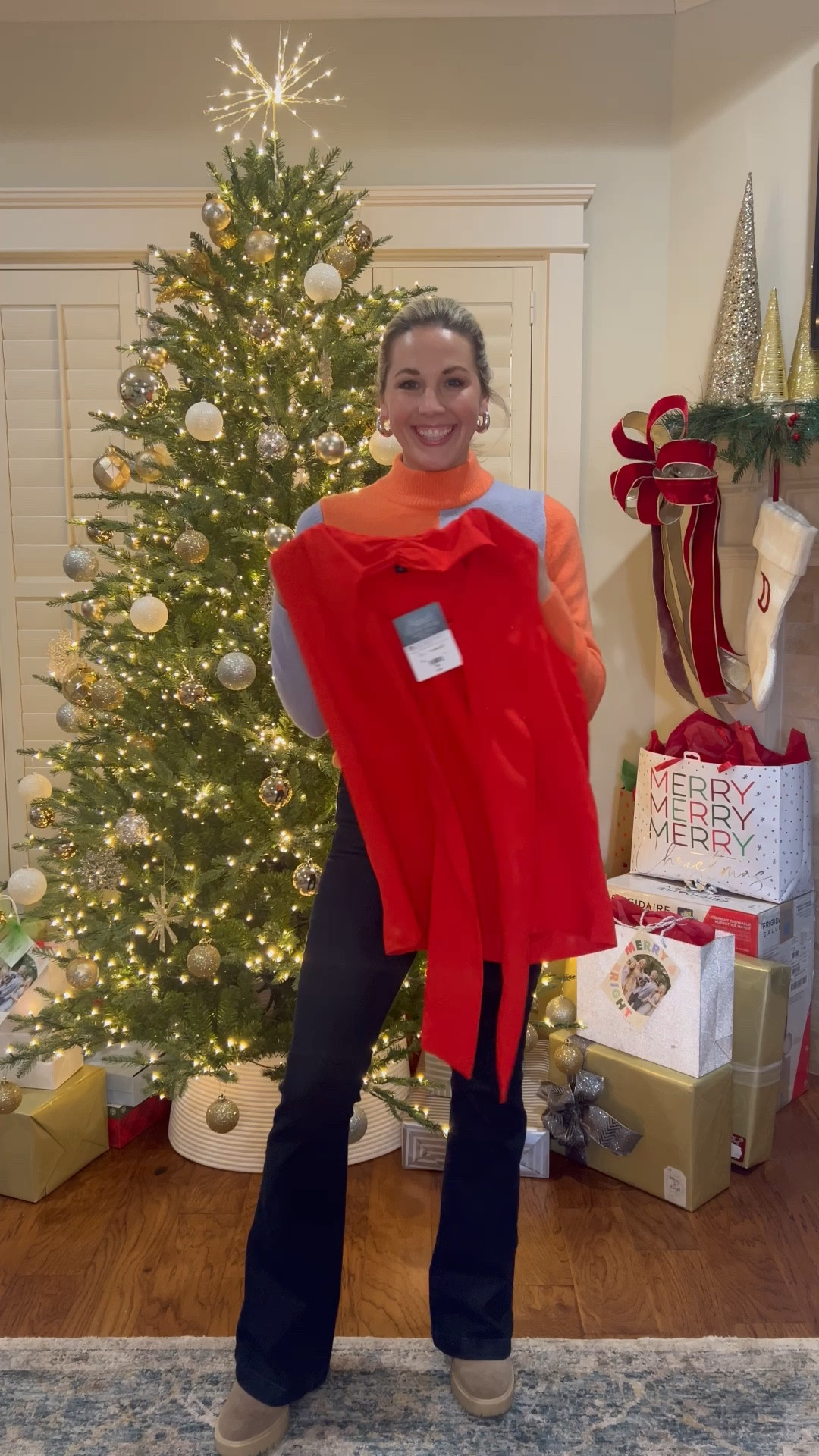 JCPenney bow top styled 2 ways! 
This top is under $15 and is such a classic piece! 
I paired it with my Walmart velvet flares and mother jeans! My cardigan is also from JCP! I’m in a small in both! 

#LTKsalealert #LTKfindsunder50 #LTKVideo