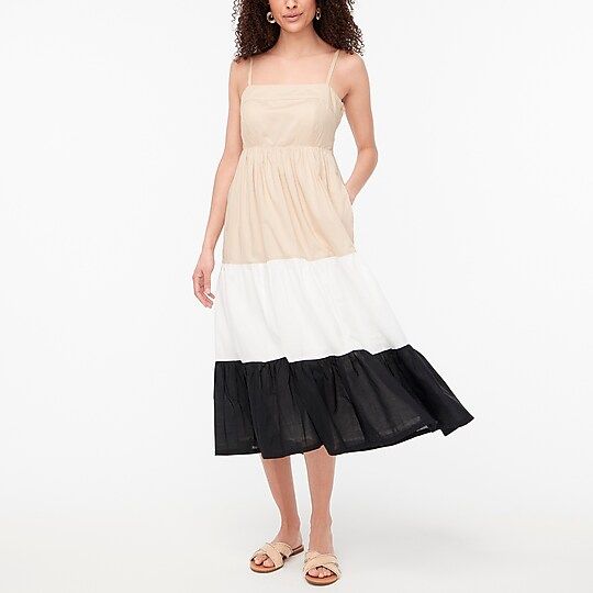 Square-neck tiered dress | J.Crew Factory