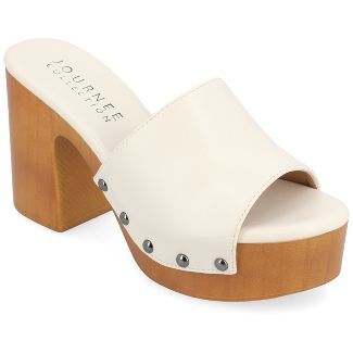 Journee Collection Womens Veda Tru Comfort Foam Platform Clog Open Toe Sandals | Target