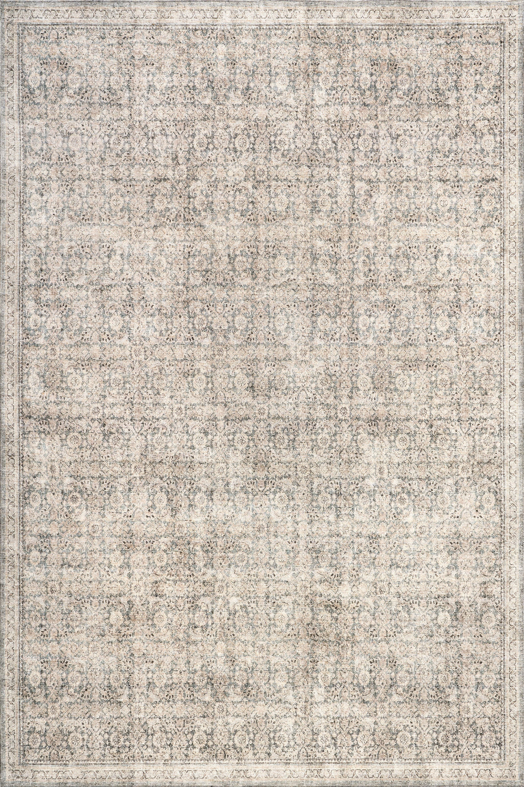Grey Morristown Antiqued Jute-Blend 6' 7"" x 9' rug | Rugs USA