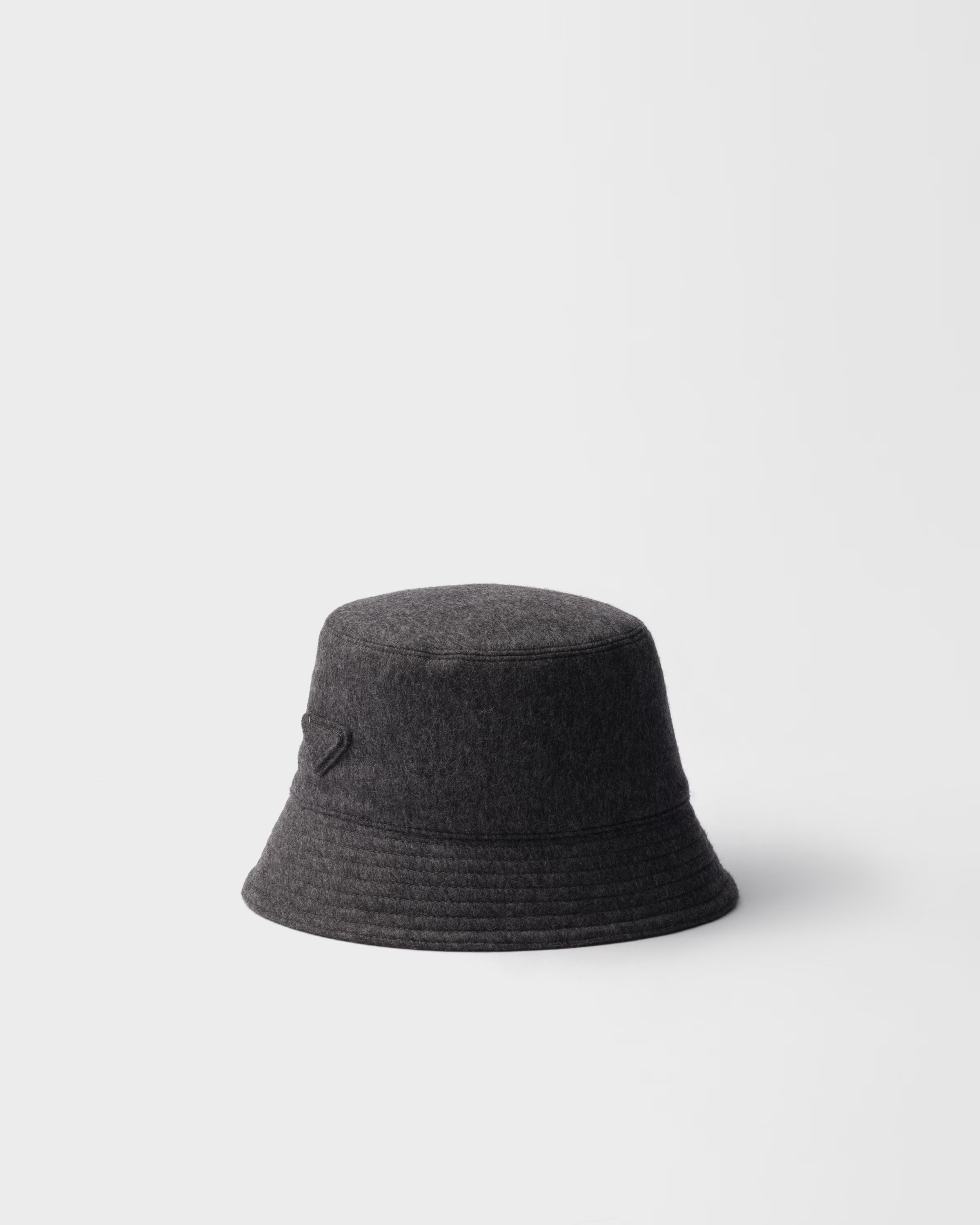 Slate Gray Loden Fabric Bucket Hat | PRADA | Prada UK