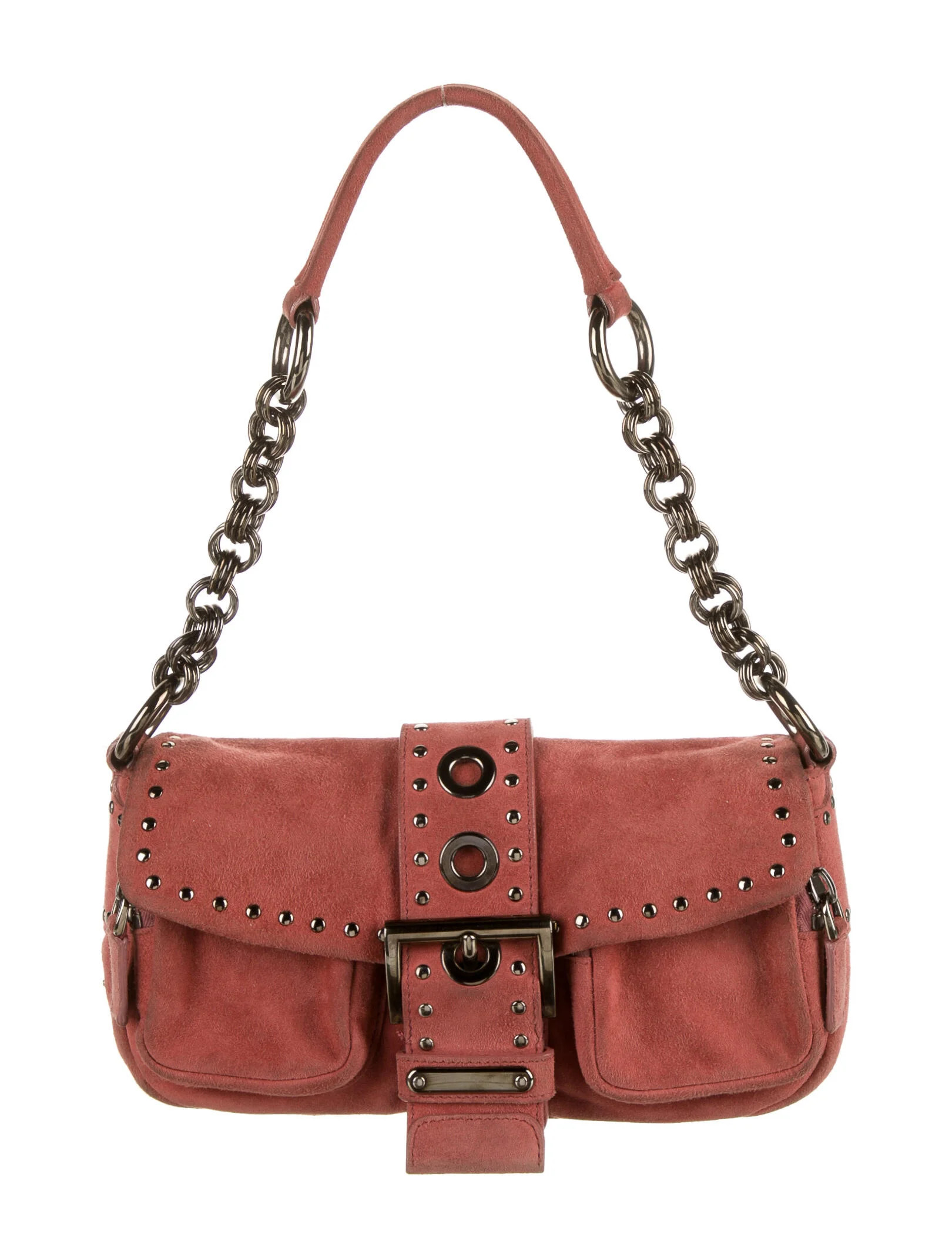 Scamosciato Studded Shoulder Bag | The RealReal