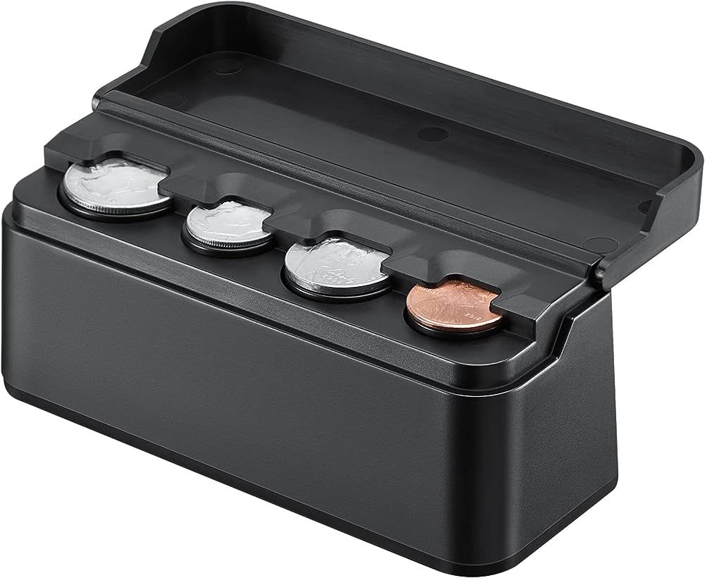 JOYTUTUS Coin Holder for Car Change Organizer Universal Storage Coin Money Dispenser Compatible w... | Amazon (US)