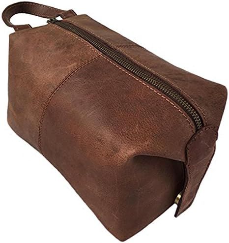 Handmade Buffalo Genuine Leather Toiletry Bag Dopp Kit Shaving and Grooming Kit for Travel ~ Gift fo | Amazon (US)