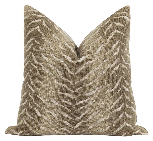 Berea Brown Tiger Print Pillow | Land of Pillows