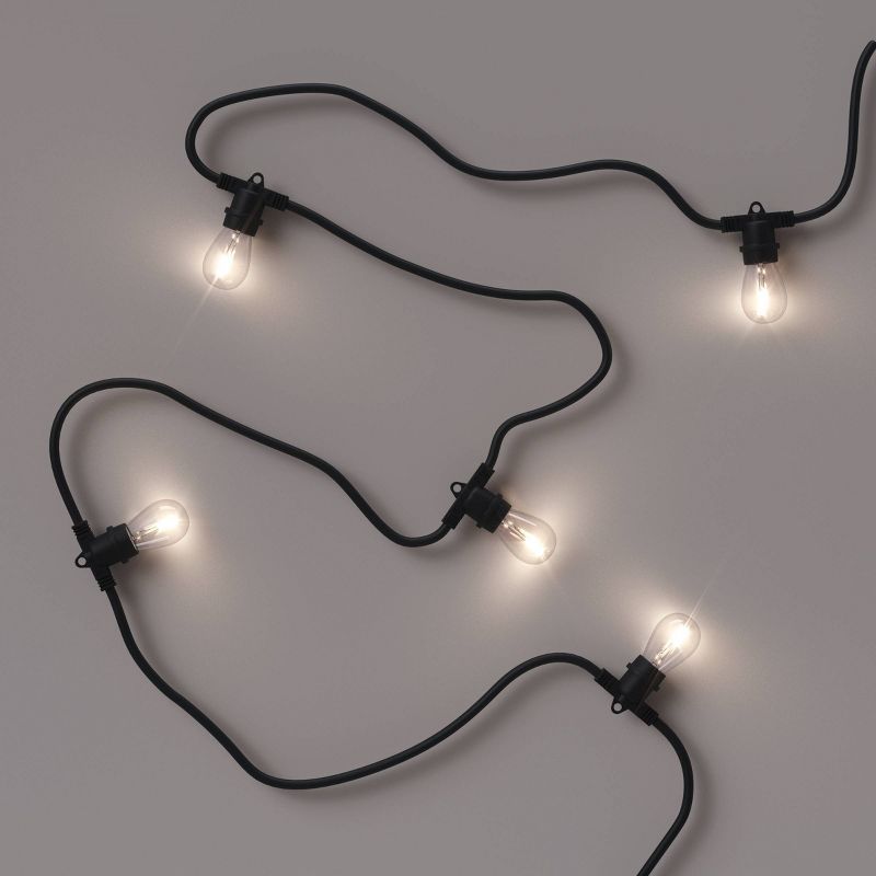 10ct LED Outdoor Non- Drop String Lights Black - Smith & Hawken™ | Target