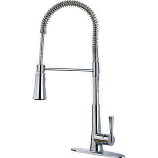 Zuri Culinary Single-Handle Pull-Down Sprayer Kitchen Faucet in Polished Chrome | The Home Depot