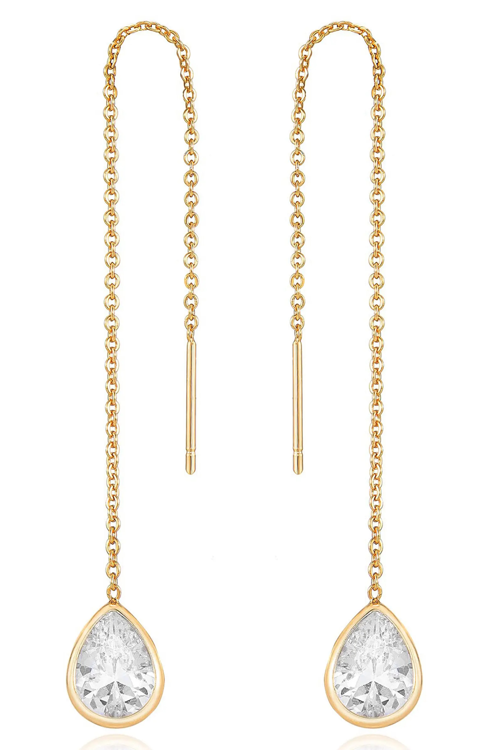 Cubic Zirconia Threader Earrings | Nordstrom