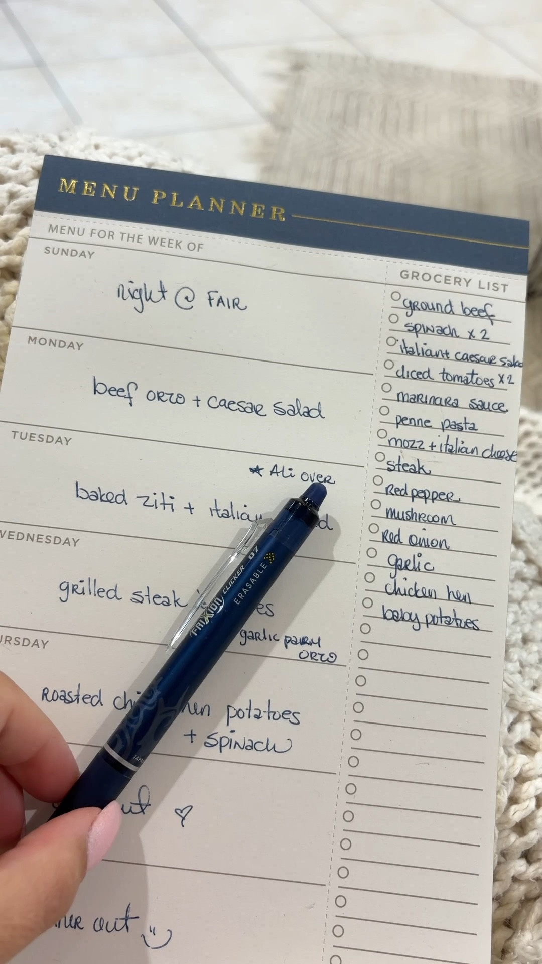 Dinner menu planning just got easier with this meal planner !! This is a game changer, just rip the grocery list portion and take to store with you. 

#LTKHome #LTKdayinmylife #LTKSeasonal