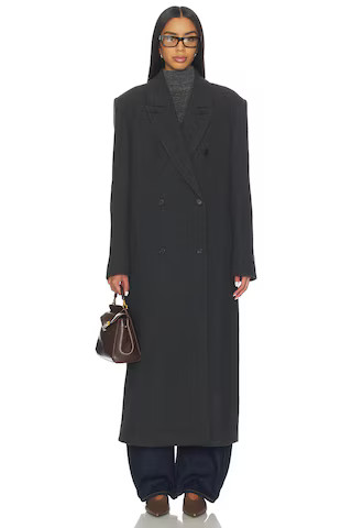 EAVES Sif Manteco Wool Coat in Dark Grey from Revolve.com | Revolve Clothing (Global)