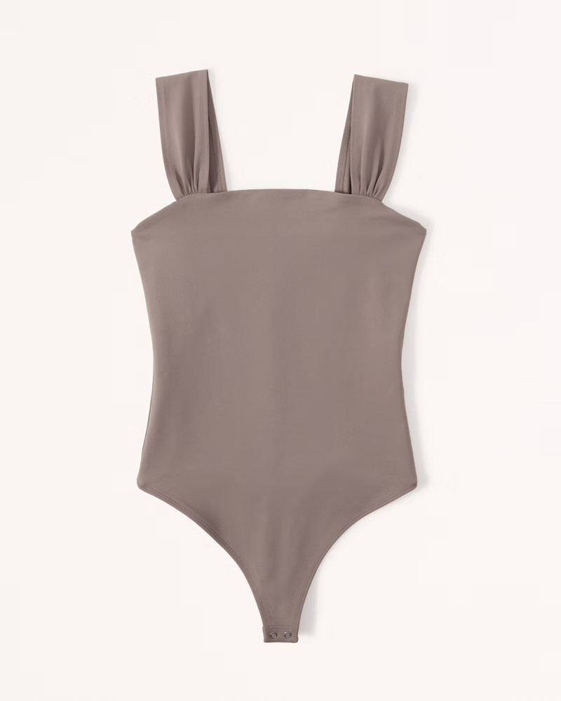 Seamless Fabric Ruched Strap Bodysuit | Abercrombie & Fitch (US)