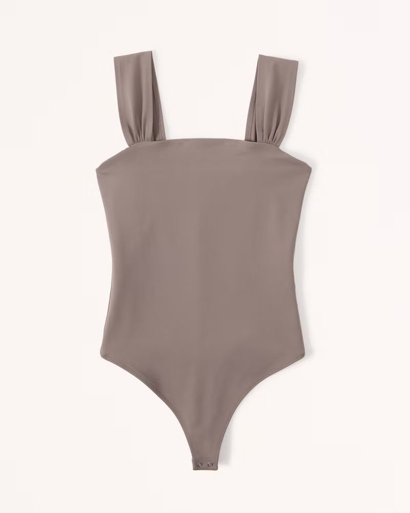 Seamless Fabric Ruched Strap Bodysuit | Abercrombie & Fitch (US)