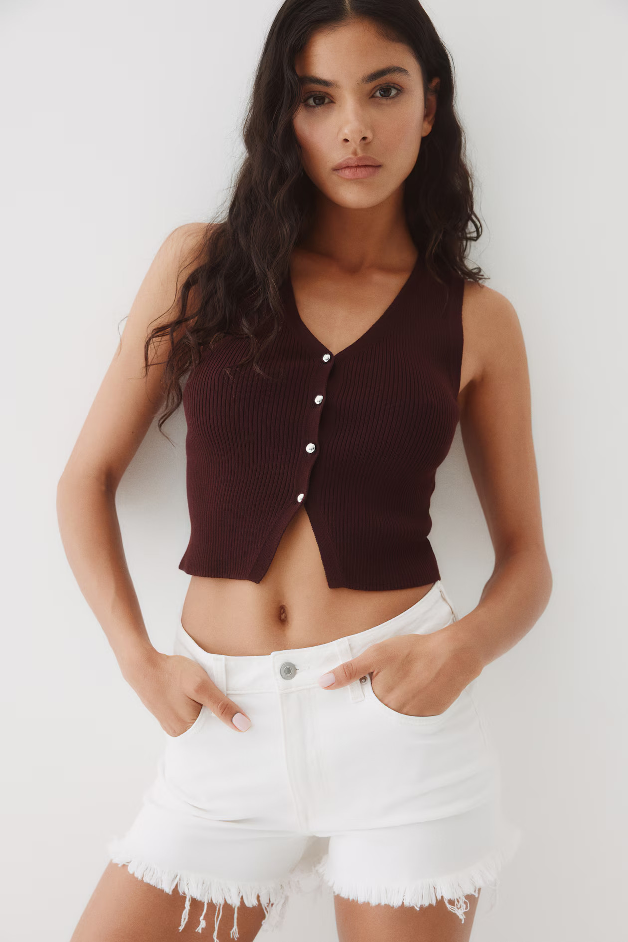 Button-front sweater vest | H&M (UK, MY, IN, SG, PH, TW, HK)