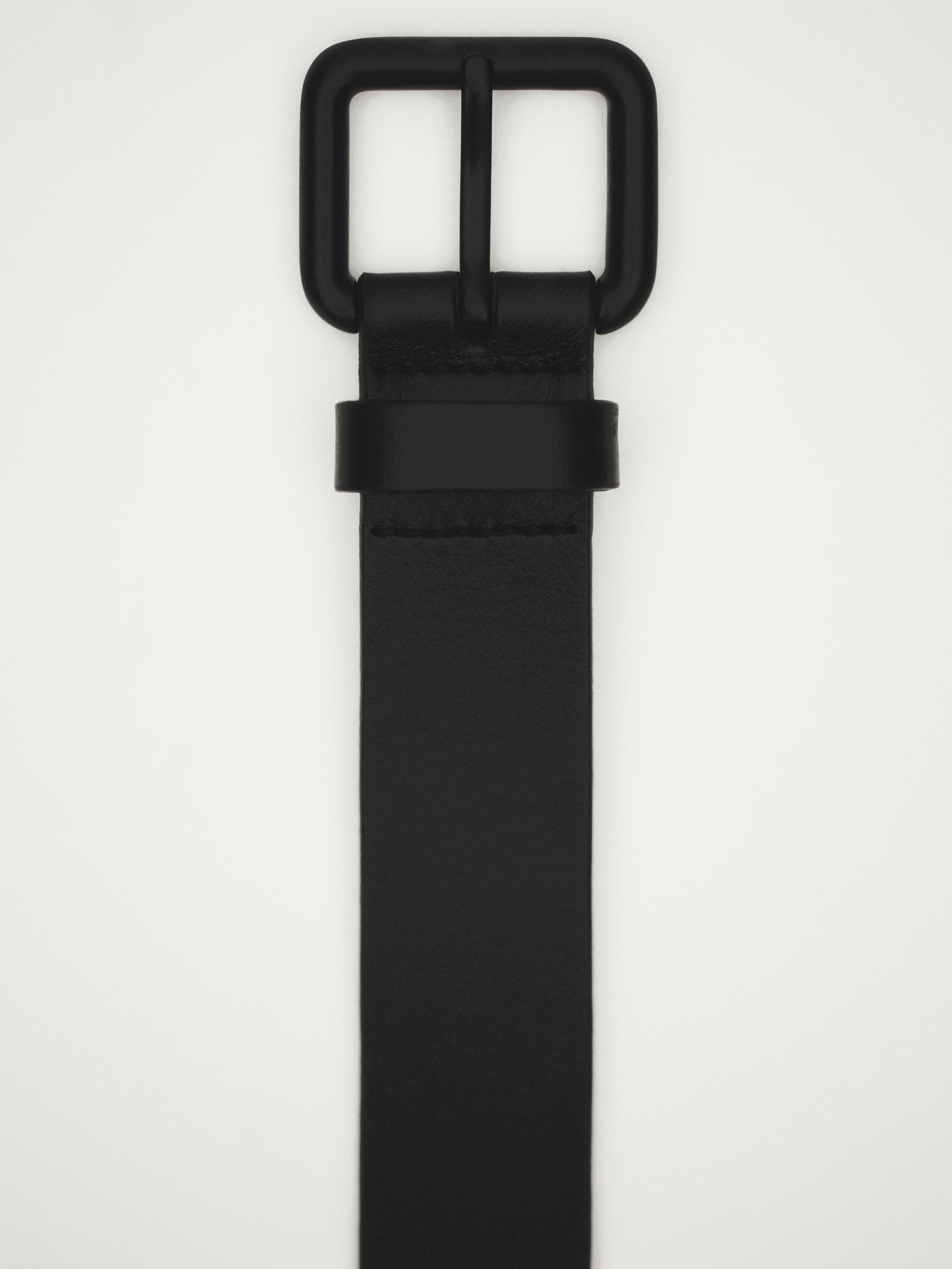 Nappa belt with buckle detail | Massimo Dutti UK