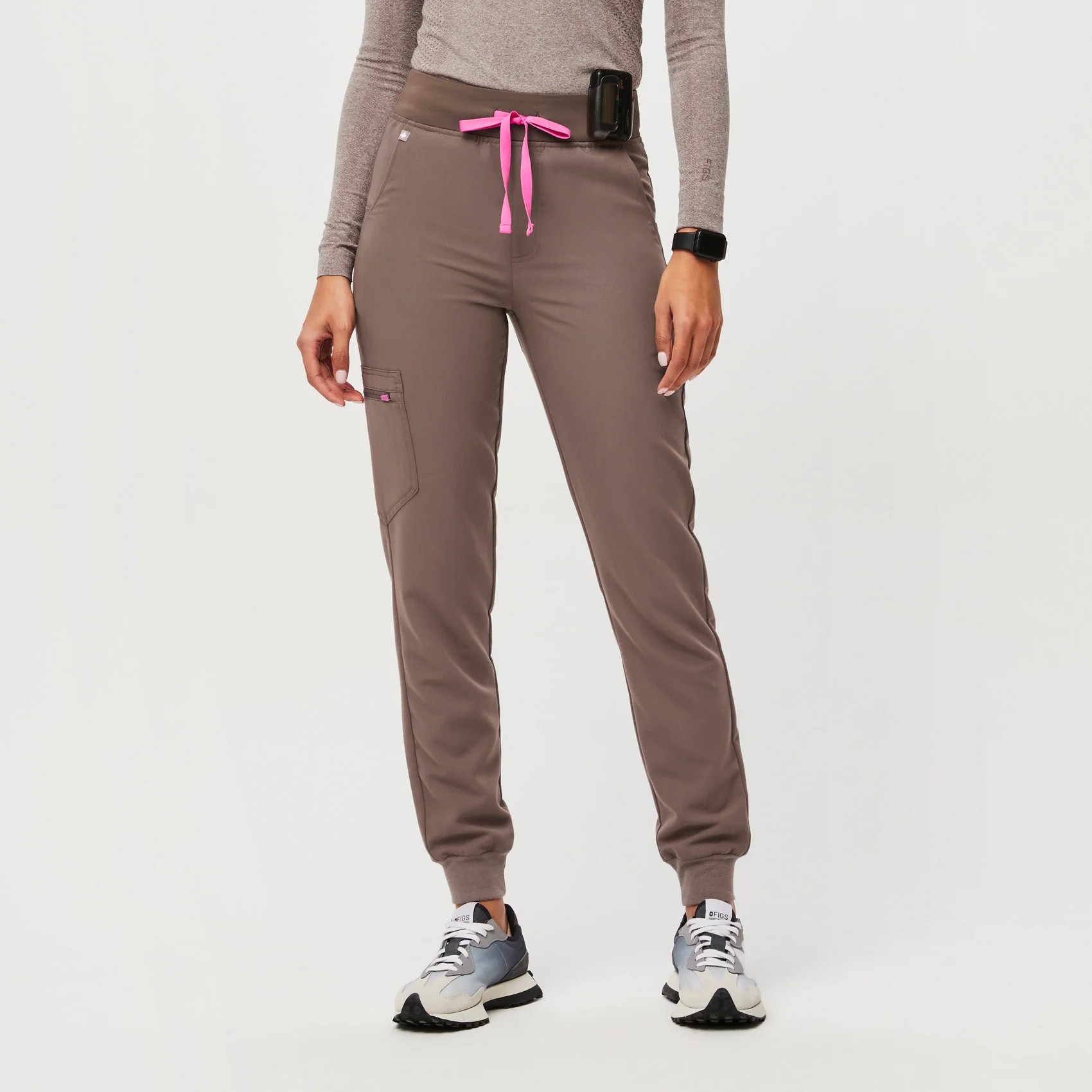 Women’s High Waisted Zamora™ Jogger Scrub Pants - Smokey Taupe · FIGS | FIGS