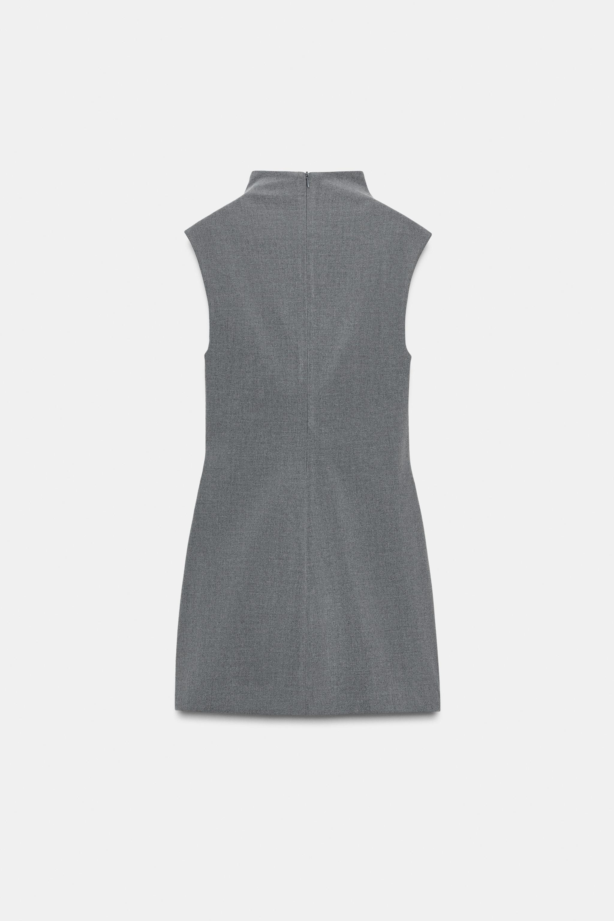 SHORT DRESS WITH TIE AND TOPSTITCHING | Zara UK