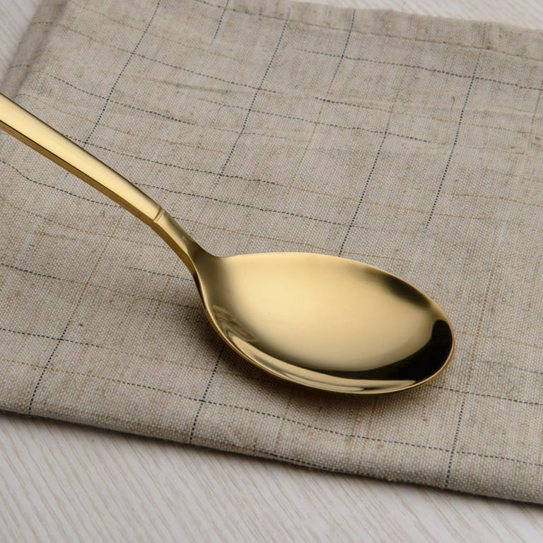 20 Pieces Gold Plated Stainless Steel Flatware Set, Sliverware Cutlery Set Service for 4, Mirror ... | Walmart (US)